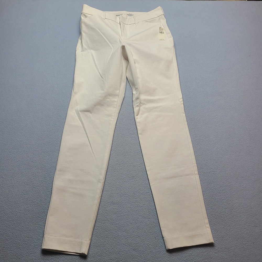 Old Navy Pixie Skinny Pants Womens 8 White NEW High Rise Secret Smooth Pockets